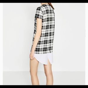 Zara Trafaluc Collection black white plaid size L